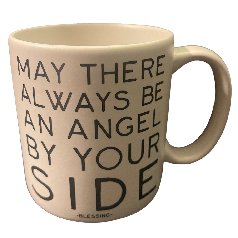Quotable Mugs "May There Always Be An Angel By Your SIDE" Coffee Mug White Black